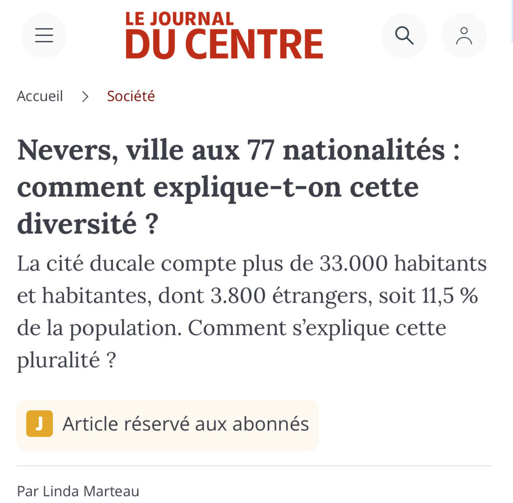 Nevers, la ville aux 77 nationalités