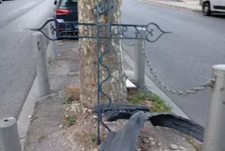 Nice : la croix du boulevard de la Madeleine arrachée