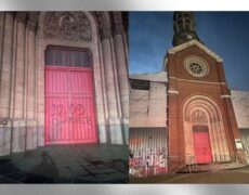 Lille : l’église Saint Pierre Saint Paul taguée avec l’inscription « 10/09 CHARGEZ »