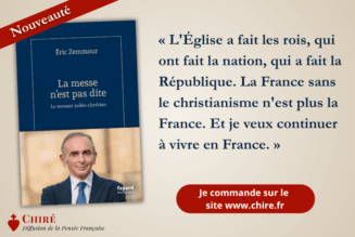 Éric Zemmour : une religion identitaire pour la France ? Le sujet brûlant de son dernier livre : La messe n’est pas dite