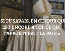 “Si tu savais, en ce jour qui est encore à toi, ce qui t’apporterait la paix