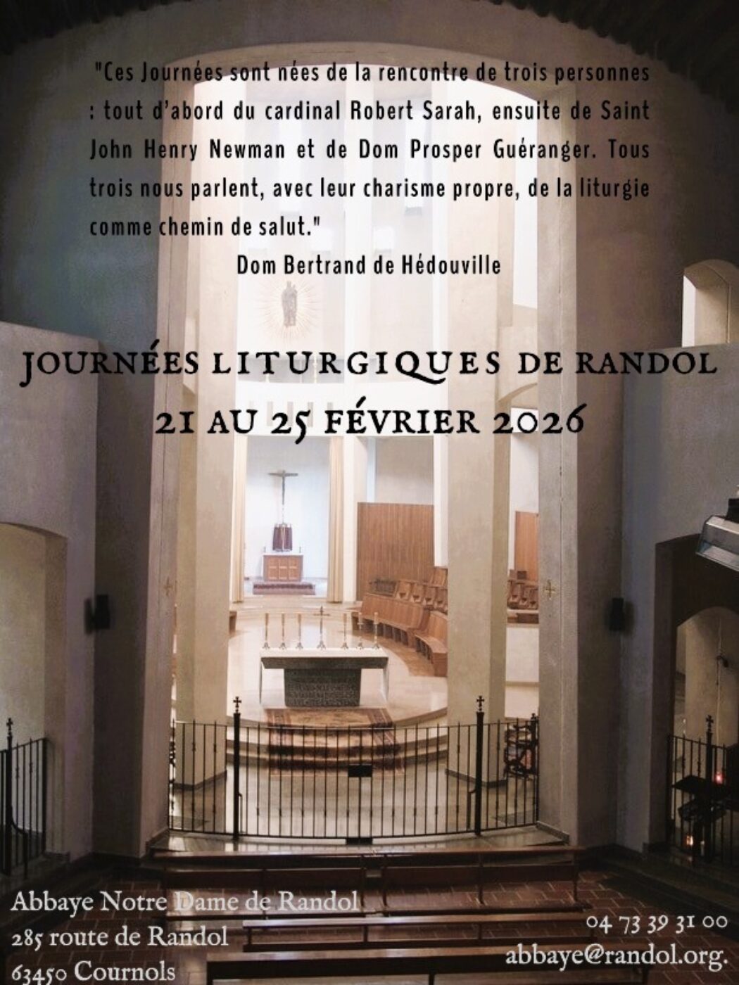 Journées liturgiques de Randol du 21 au 25 février 2026