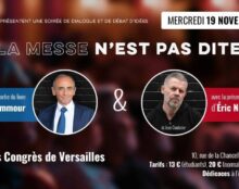 Conférence avec Éric Zemmour et Éric Naulleau à Versailles le 19 novembre