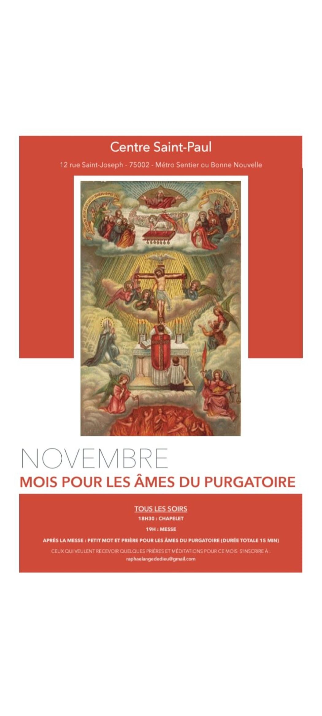 Prions pour les âmes du Purgatoire