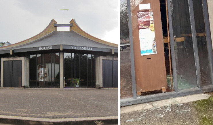 Encore du vandalisme à l’église de la Sainte-Famille à Metz