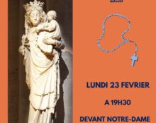 Rosaire devant Notre-Dame de Paris lundi 23 février 19h30