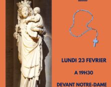 Rosaire devant Notre-Dame de Paris lundi 23 février 19h30