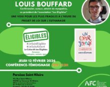 Conférence-témoignage de Louis Bouffard, co-président des Eligibles, sur la proposition de loi sur “l’aide à mourir” à St Hilaire le 12 février