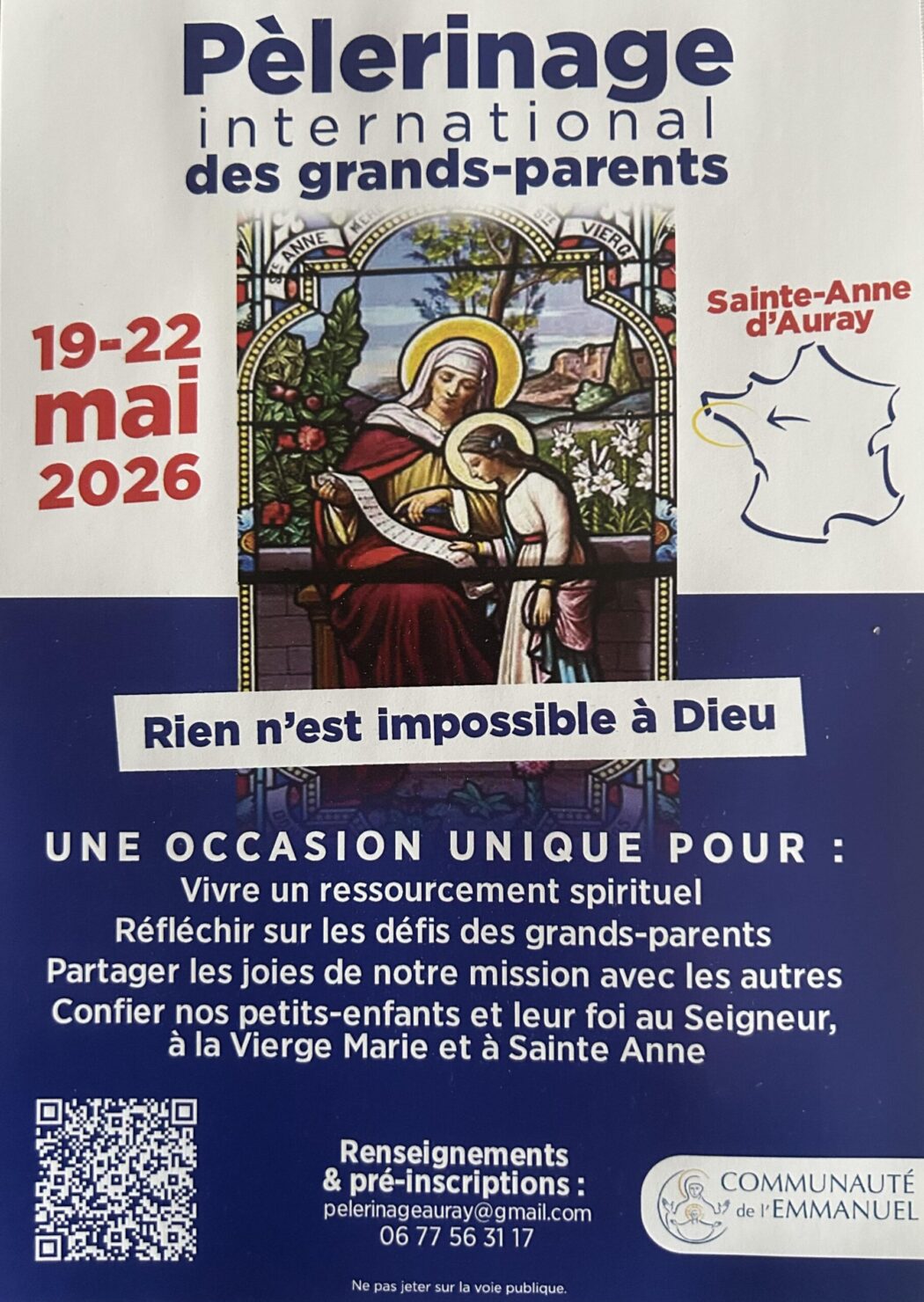 Pèlerinage des Grands Parents à Sainte Anne d’Auray