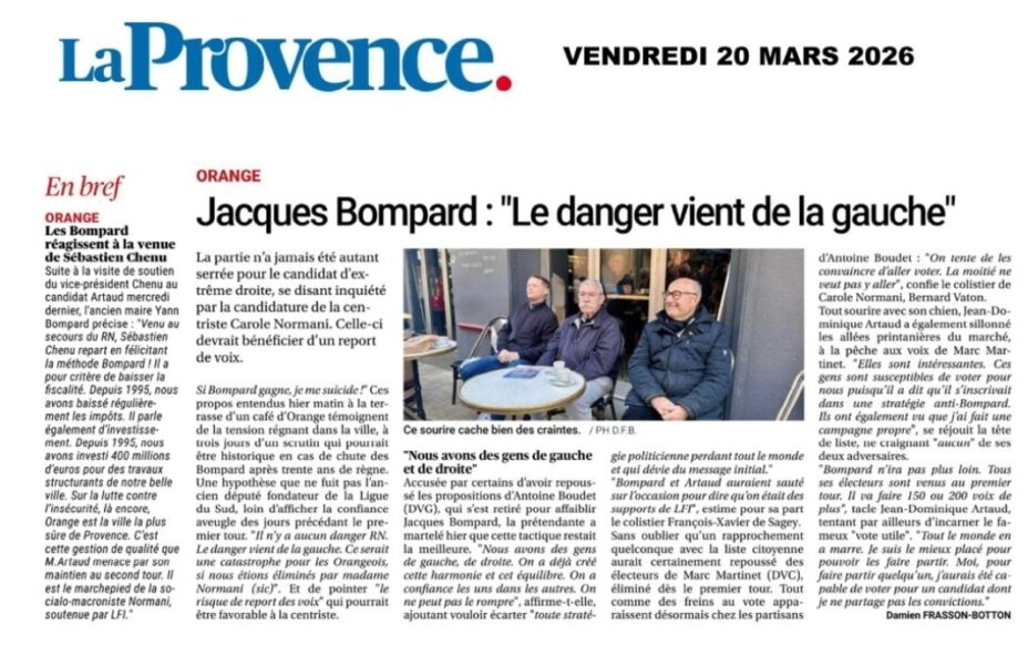 À Orange, le RN plus à gauche que LFI