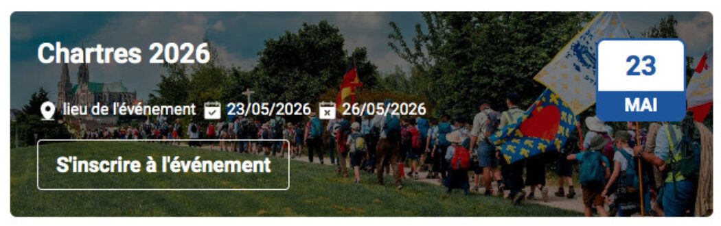 Un nouveau système d’inscription pour le pèlerinage de Chartres