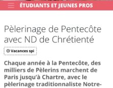 Le diocèse de Paris annonce le pèlerinage Notre-Dame de Chrétienté