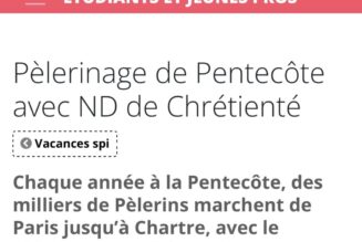 Le diocèse de Paris annonce le pèlerinage Notre-Dame de Chrétienté