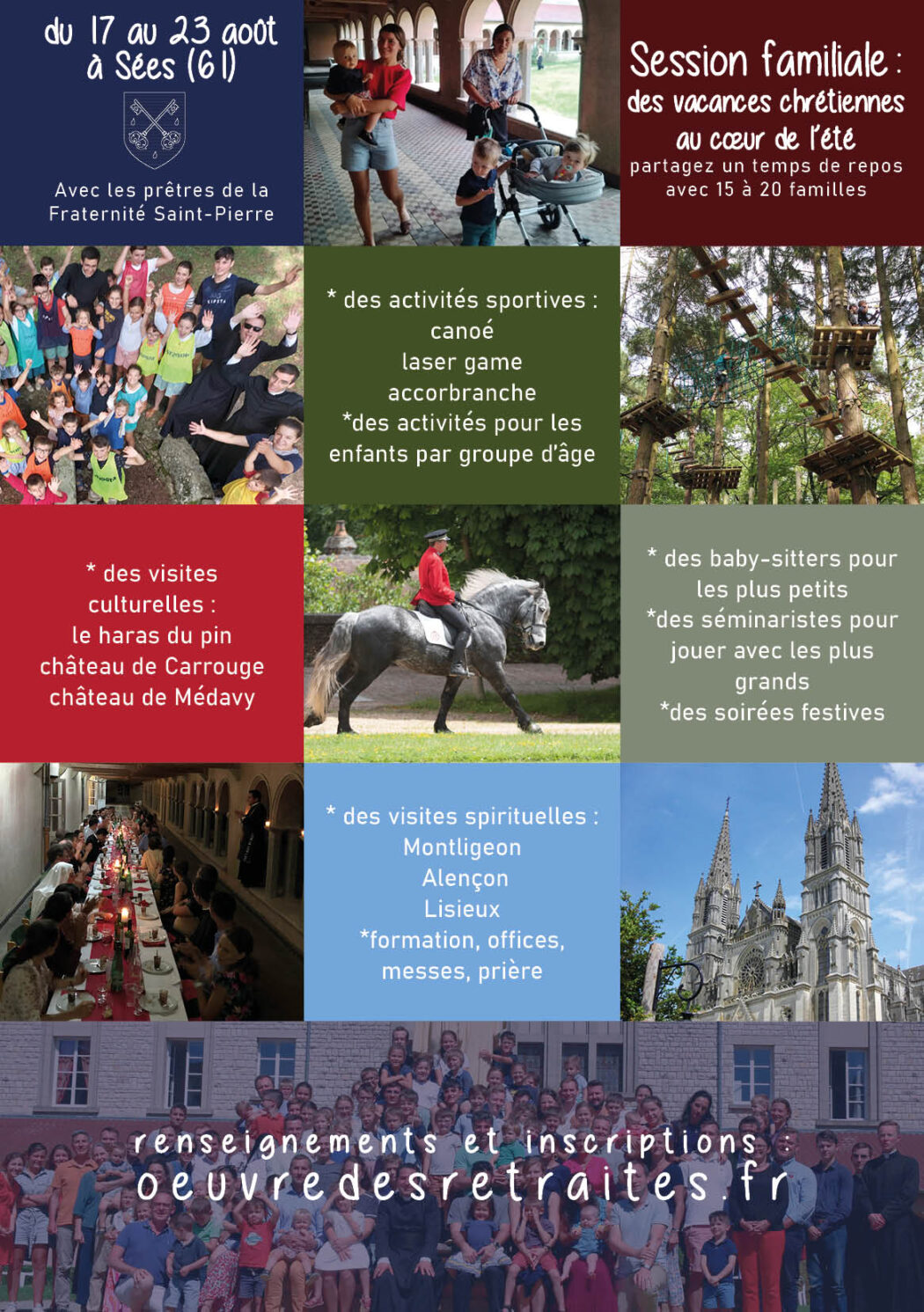 17-23 août : session familiale à Sées (61) avec la Fraternité Saint-Pierre