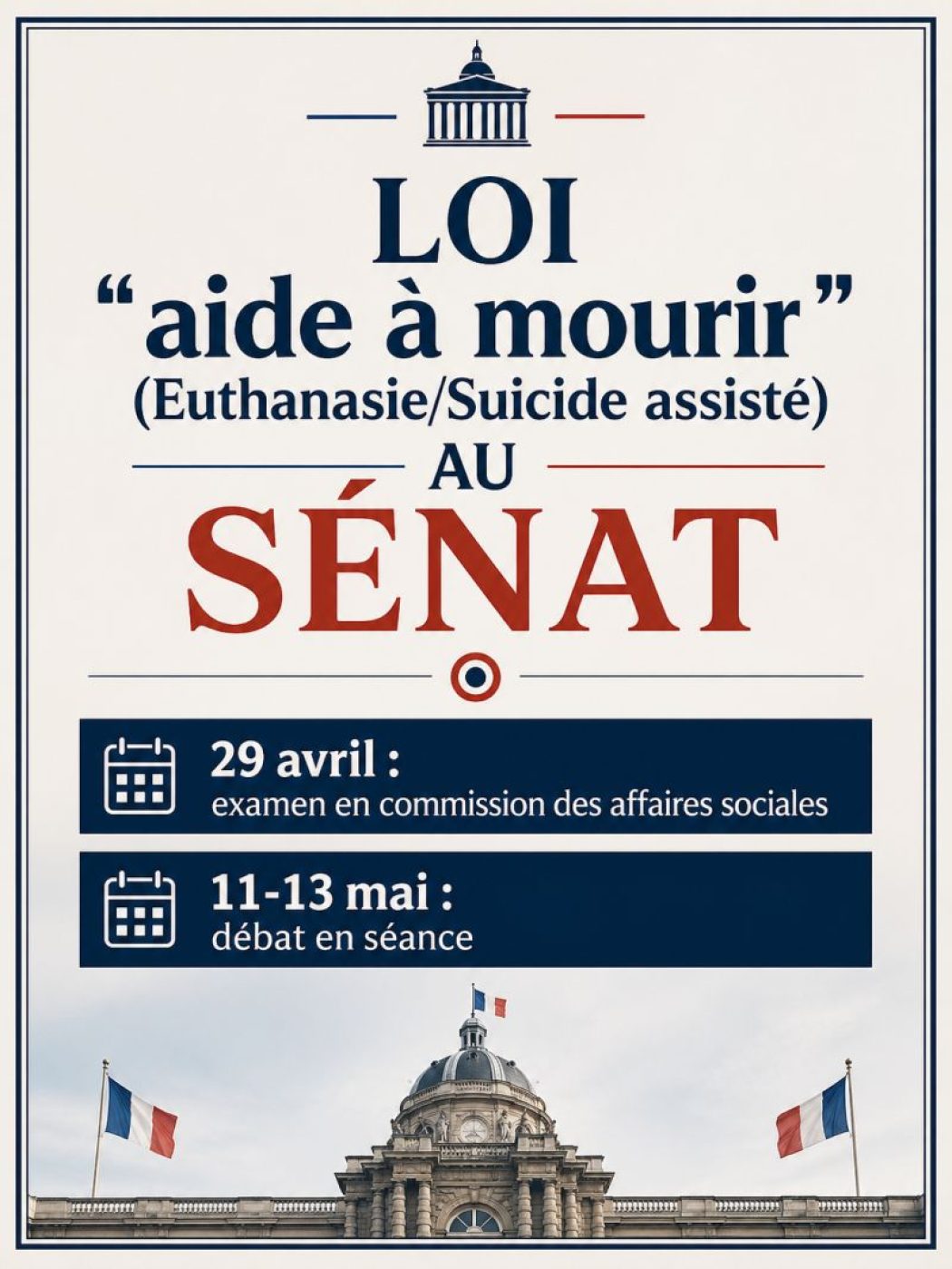Sénat – « aide à mourir » euthanasie: Ne laissons pas le silence l’emporter