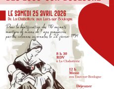 25 avril : Pèlerinage des Lucs-sur-Boulogne 2026