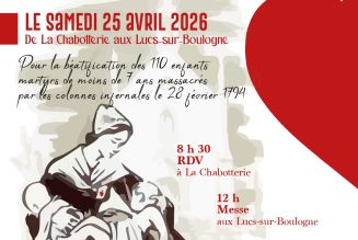 25 avril : Pèlerinage des Lucs-sur-Boulogne 2026