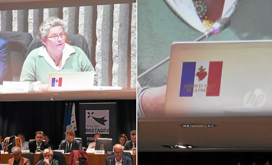 Un autocollant “Espoir et salut de la France” déclenche un rappel à l’ordre du président PS au conseil régional de Bretagne