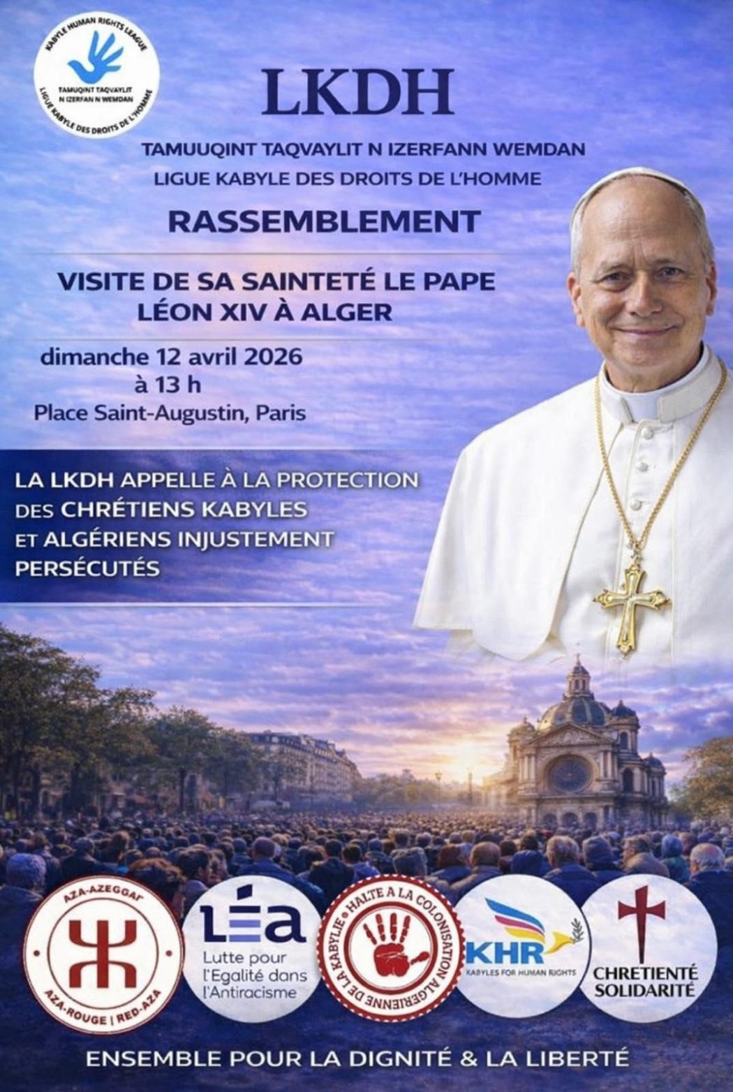 Manifestation à Paris en faveur des chrétiens d’Algérie