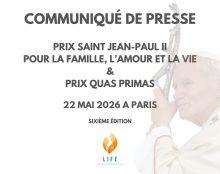 Remise des PRIX SAINT JEAN-PAUL II & PRIX QUAS PRIMAS en présence de son éminence le cardinal Burke