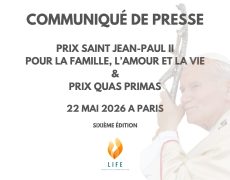 Remise des PRIX SAINT JEAN-PAUL II & PRIX QUAS PRIMAS en présence de son éminence le cardinal Burke