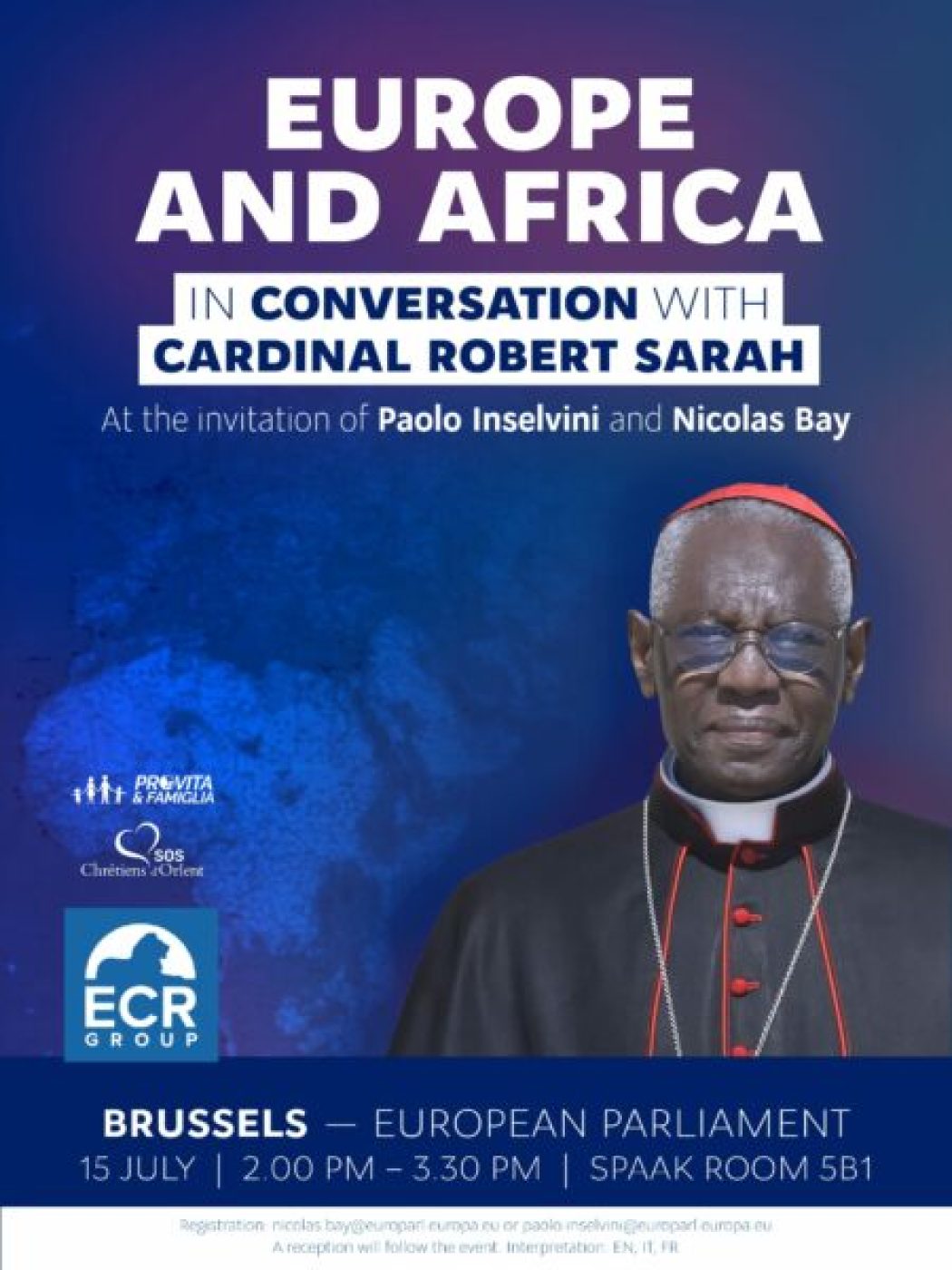 Le cardinal Sarah au Parlement européen