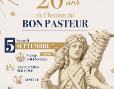 Venez fêter les 20 ans de l’Institut du Bon Pasteur au château de Courtalain (28) !