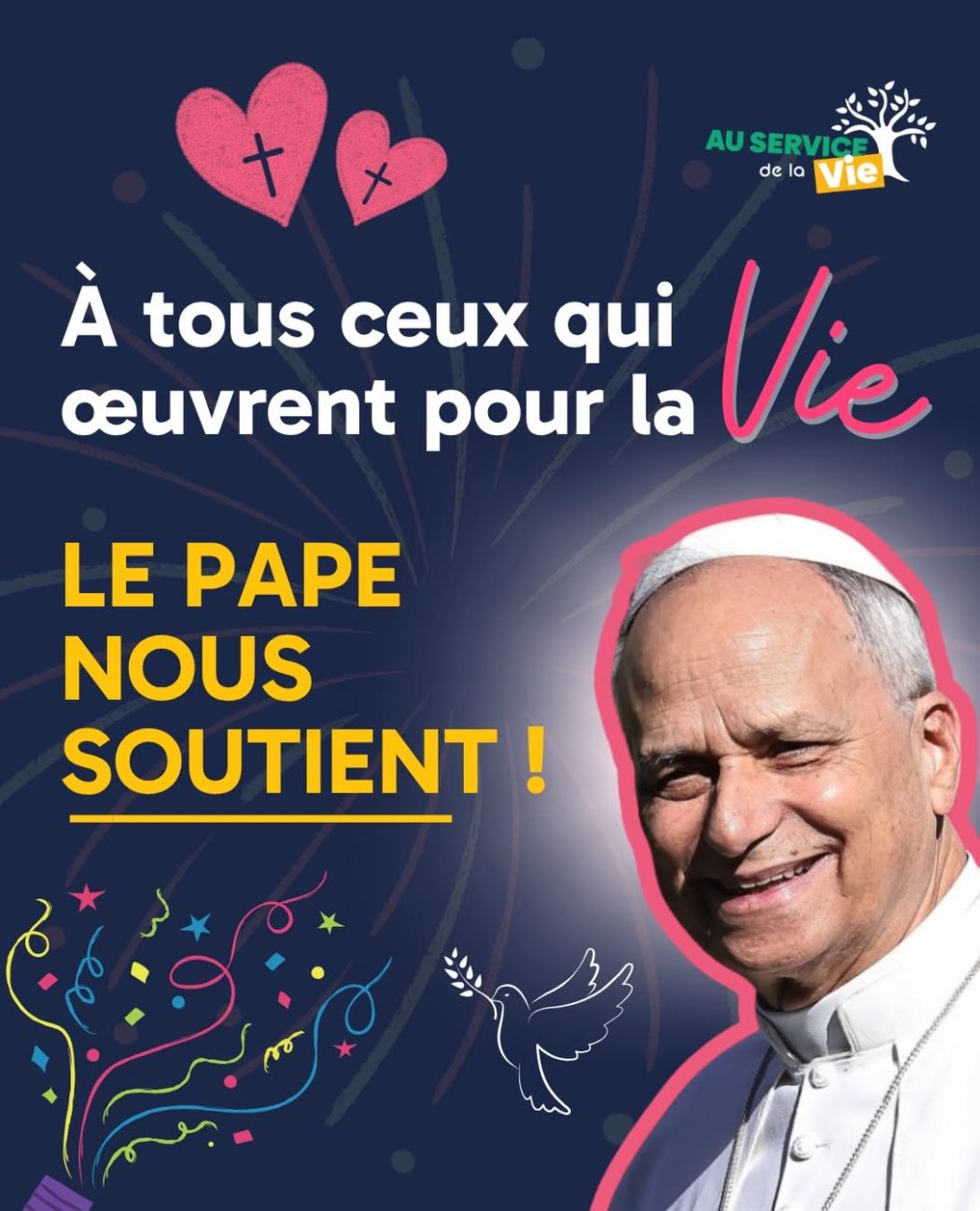 Le pape vient aussi encourager tous ceux qui oeuvrent au service de la vie