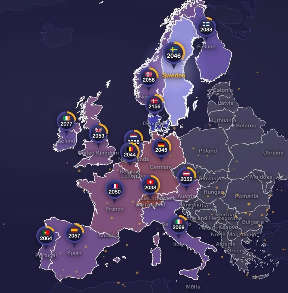 La carte du grand remplacement en Europe